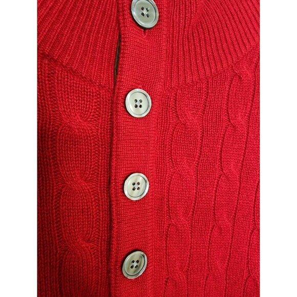 Daniel Cremieux Signature NWT Cable Knit 100% Cashmere Red Sweater XXL 2XL - Picture 4 of 6